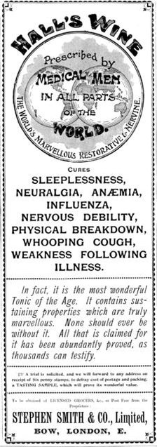 Advertisement for Hall's Wine, 1898. Creator: Unknown.