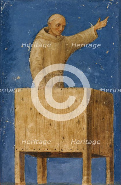 Saint Bernardino Preaching from a Pulpit, ca. 1470-75. Creator: Francesco di Giorgio Martini.