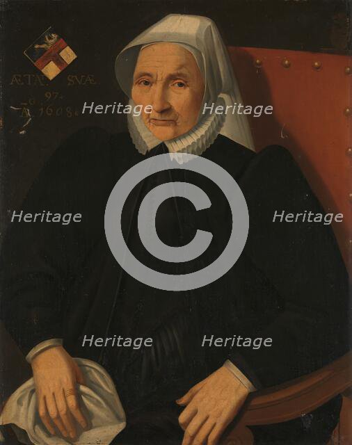 Portrait of an Elderly Lady of the Haling Family, after 1630. Creator: Anon.