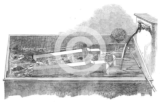 Model of a fish-ladder for salmon to ascend milldams and weirs,...Inspector of Fisheries, 1864. Creator: Unknown.