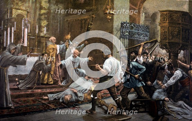 Slaughter of the friars of San Francisco el Grande accused of poisoning public waters, Madrid Jul…