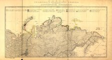 Map of the Sievernago Glacial Ocean in the granitic lakes of the Russian Empire..., 1874. Creator: Unknown.