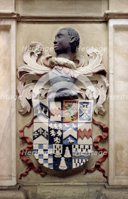 Arms from the Sondes monument, church of St Michael and All Angels, Throwley, Kent, c1965-c1969. Artist: Laurence Goldman