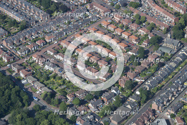 Rows of semi-detached houses, Gateshead, Tyne and Wear, 2015. Creator: Historic England Staff Photographer.