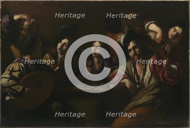 Tavern Scene, ca 1619. Creator: Manfredi, Bartolomeo (1587-1622).