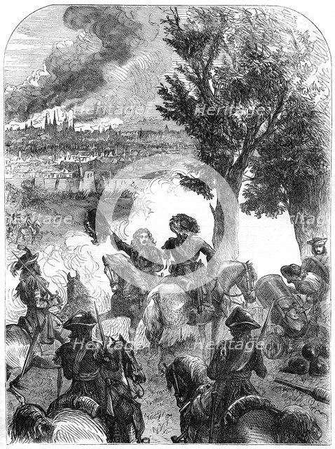 The bombardment of Brussels, 1695, (19th century). Artist: Unknown