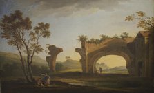 Landscape with Ruins of the Aqueduct, 1765. Creator: Adolf Fryderyk Harper.