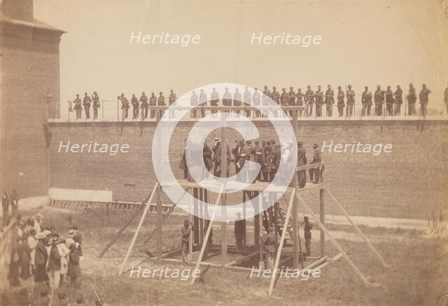 Execution of the Conspirators, July 7, 1865. Creator: Alexander Gardner.