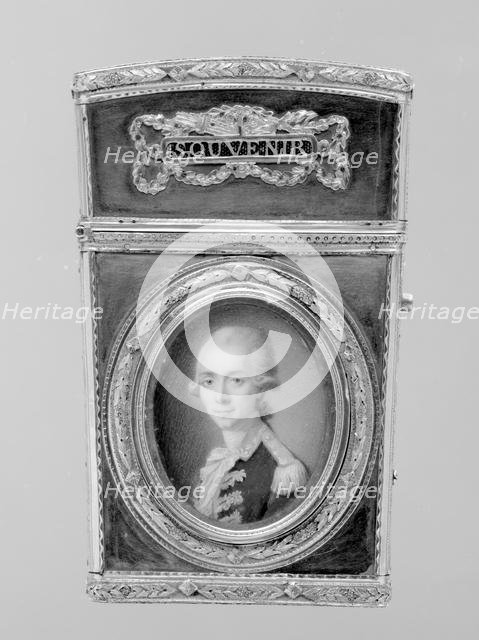 Souvenir with portrait of a man, 1778-79. Creator: Pierre-Andre Barbier.
