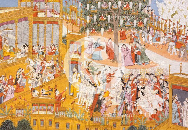 The Pilgrims in a Palace, Folio from a Kedara Kalpa (Book of Kedara), between c1800 and c1820. Creator: Unknown.