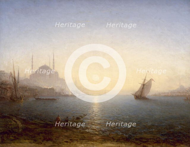 Constantinople, Sainte-Sophie au soleil levant, between 1870 and 1890. Creator: Felix Francois Georges Philibert Ziem.