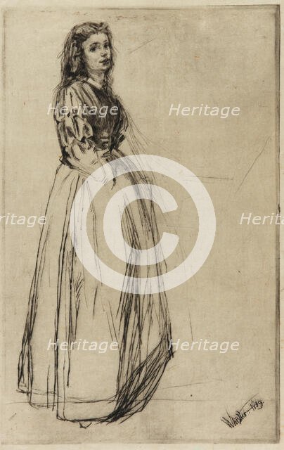 Fumette, Standing, 1859. Creator: James Abbott McNeill Whistler.