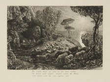 Moeris And Galatea, From Virgil's Eclogues, 1884. Creator: Samuel Palmer.