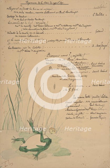 Program for the Evening of April 11, 1891, 1891. Creator: Anon.