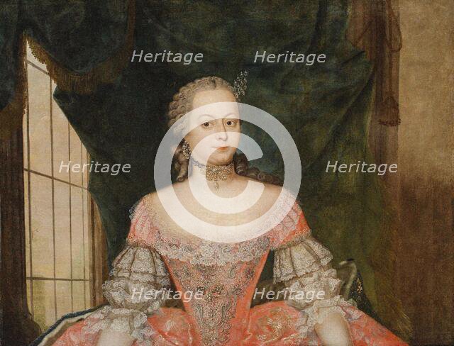 Portrait of Benigna Gottlieb von Biron (1703-1782), Duchess of Courtland, 1739-1740. Creator: Anonymous.