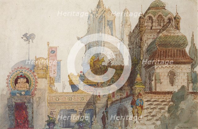 Stage design for the opera Ruslan and Lyudmila by M. Glinka. Artist: Hartmann, Viktor Alexandrovich (1834-1873)