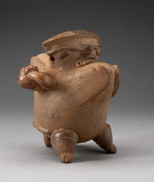 Vessel in the Form of a Hunchback Figure Carrying a Jar, A.D. 1200/1500. Creator: Unknown.