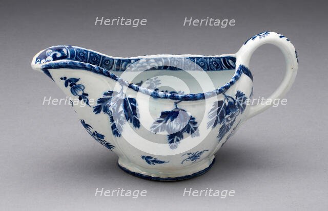 Sauceboat, Bow, 1755/65. Creator: Bow Porcelain Factory.