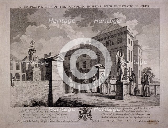 Guilford Street, St Pancras, London, 1749. Artist: Michael Angelo Rooker