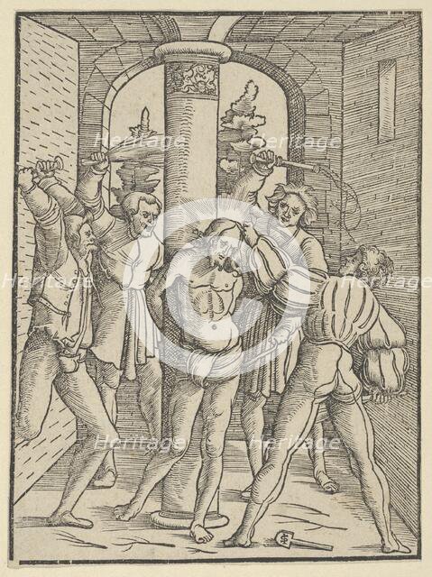 Christ Scourged, from The Doctrine, Life, and Passion of Jesus Christ, 1537. Creator: Hans Schäufelein the Elder.