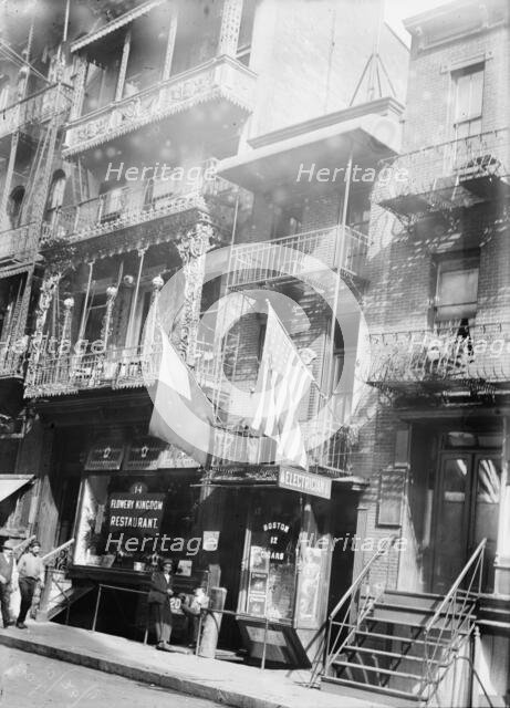 Chinese revolutionary hdqrts. and flags, between c1910 and c1915. Creator: Bain News Service.