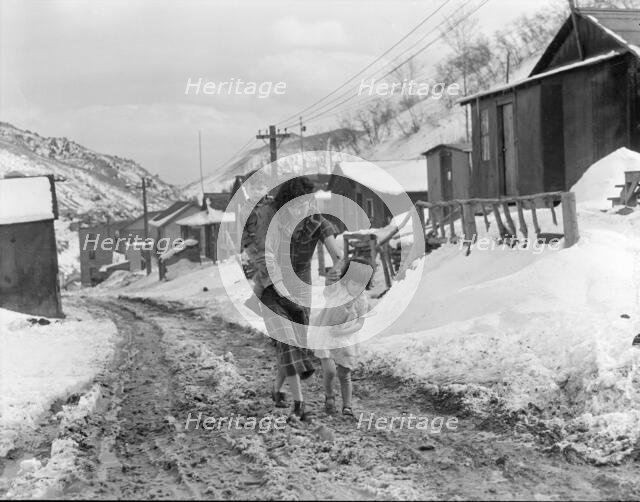Main street, Utah coal town, Consumers, near Price, Utah, 1936. Creator: Dorothea Lange.