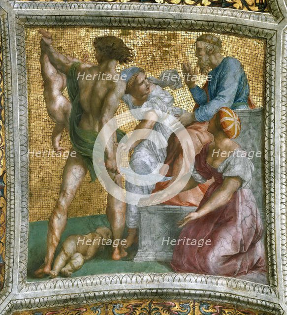 The Judgment of Solomon (Ceiling Fresco in Stanza della Segnatura), ca 1510-1511. Creator: Raphael (Raffaello Sanzio da Urbino) (1483-1520).