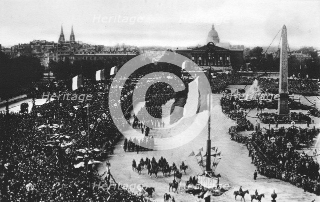 The great victory parade, Paris, France, 14 July 1919. Artist: Unknown