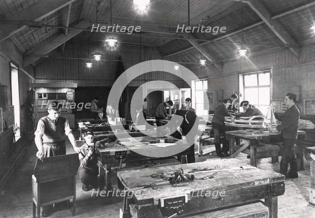Boys woodwork lesson, York, Yorkshire, 1956. Artist: Unknown