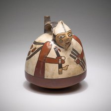Vessel in the Form of a Warrior Holding Weapons, 180 B.C./A.D. 500. Creator: Unknown.