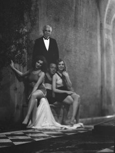 Kahn, Otto H., Mr., and unidentified women, outdoors, 1928 Creator: Arnold Genthe.