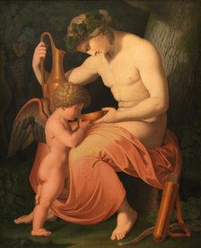 Bacchus and Cupid, 1796. Creator: Carstens, Asmus Jacob (1754-1798).