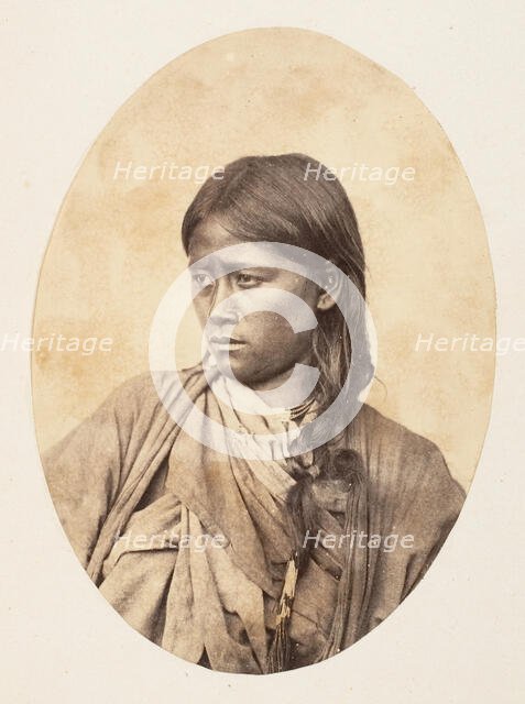 Bust Portrait of an Indian Woman, 1850s. Creator: Unknown.