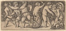 Children Playing with a Bitch and Three Young Dogs. Creator: Master of the Horse Heads.