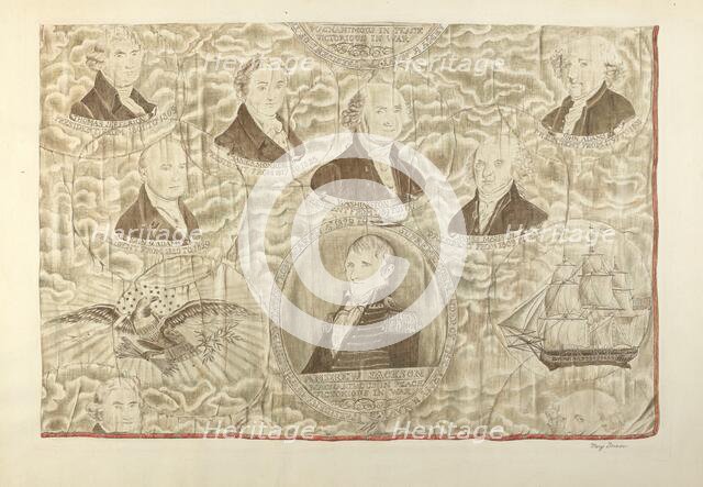 Printed Textile, c. 1938. Creator: Mary Berner.