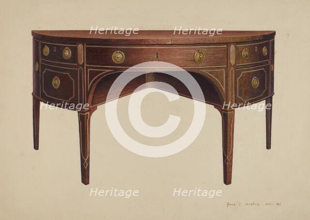 Sheraton Sideboard, c. 1939. Creator: Amos C. Brinton.