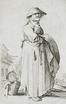 Peasant Woman with Basket, 17th century. Creator: Unknown.