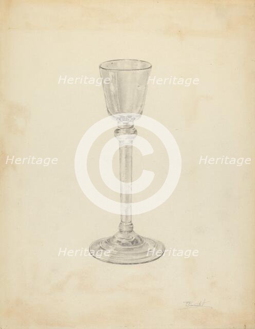 Wine Glass, 1935/1942. Creator: Palmyra Pimentel.