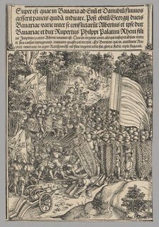 Bavarian War, plate 18 from Historical Scenes from the Life of Emperor..., printed c. 1520. Creator: Wolf Traut.