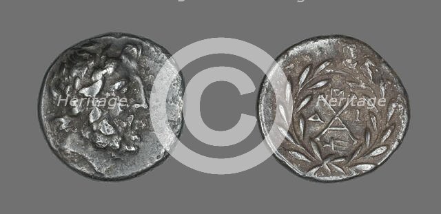 Hemidrachm (Coin) Depicting the God Zeus Amarios, before 222 BCE. Creator: Unknown.