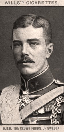 H.R.H The Crown Prince of Sweden, 1908.Artist: WD & HO Wills