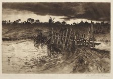 Tween the Gleamin and the Mirk, When the Kye come Hame, 1883. Creator: Mary Nimmo Moran (American, 1842-1899).