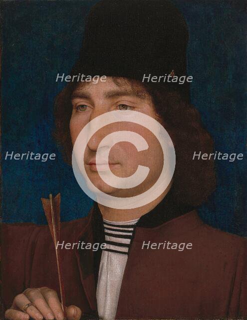 Portrait of a Man with an Arrow, c. 1470/1475. Creator: Hans Memling.