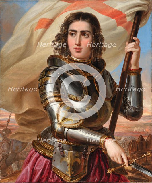 Portrait of Countess Julia Samoilova (1803-1875) as Jeanne d'Arc, 1845. Creator: Lucchini (Luchini), Pietro (1800-1883).