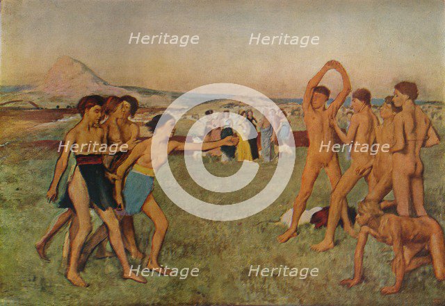 'Young Spartans Exercising', c1860, (1932). Artist: Edgar Degas.