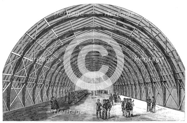 Volunteer Drill-shed at Birkenhead for the 1st Cheshire Volunteer Engineers, 1862. Creator: Unknown.
