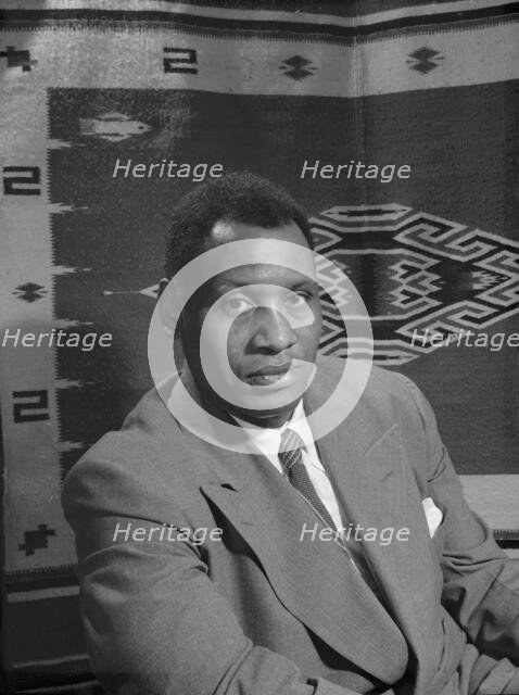 Paul Robeson, baritone, Washington, D.C, 1942. Creator: Gordon Parks.