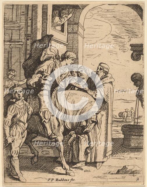 The Prodigal Son Bids Farewell to His Father. Creator: Theodoor van Thulden.