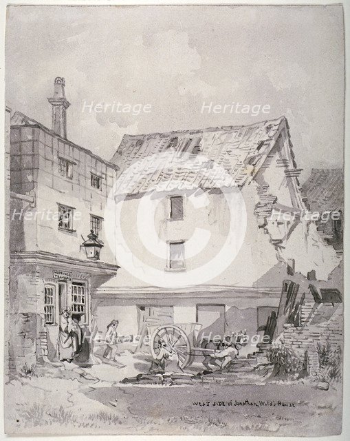 Chick Lane, City of London, 1825. Creator: Robert Blemmell Schnebbelie.