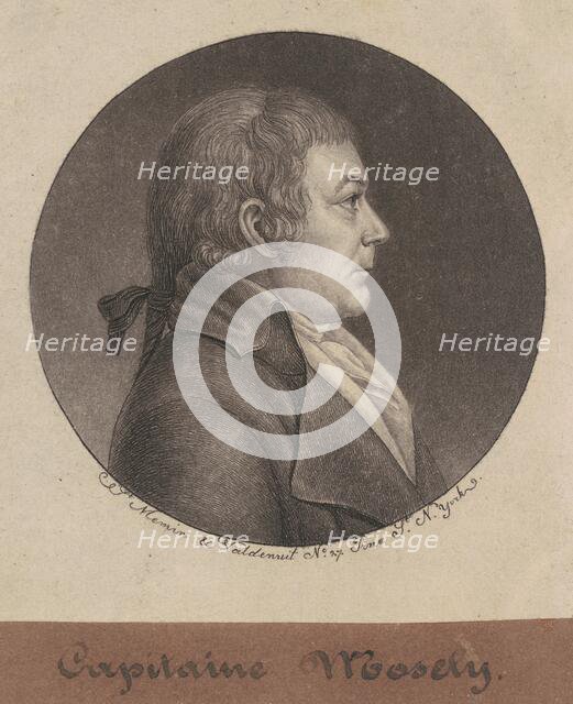 Joseph Mosely, 1796-1797. Creator: Charles Balthazar Julien Févret de Saint-Mémin.